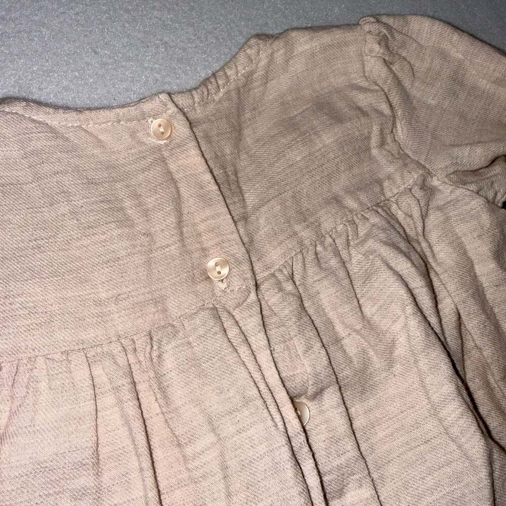 Sz 2-3 Zara Baby Embroidered Smocked Yoke Blouse Top - Picture 7 of 11